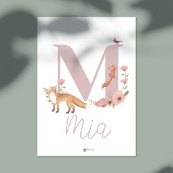 Affiche Initiale Prénom Bébé ou Enfant Personnalisée