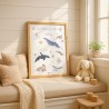 Affiche "Les Animaux de la Mer" FR-EN