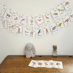 Cartes L’ABC des animaux - apprendre l'alphabet en s'amusant - Français/Anglais